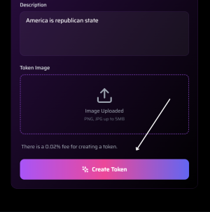 Botão Criar Token Pronto
